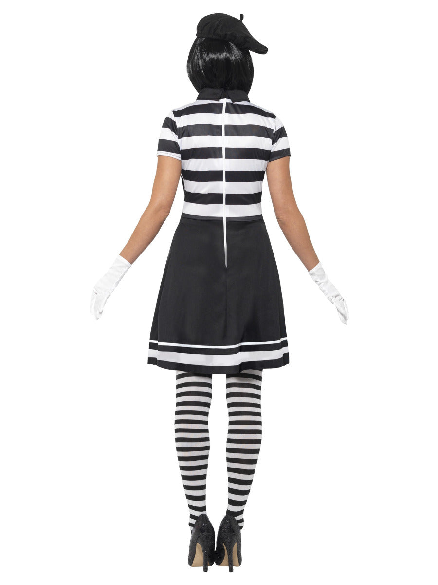 Lady Mime Artist Costume, Black - 3