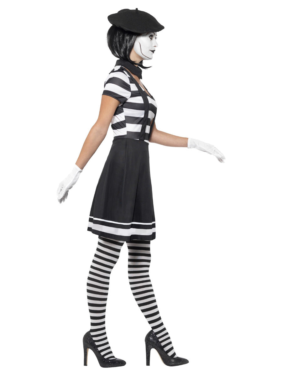 Lady Mime Artist Costume, Black - 4