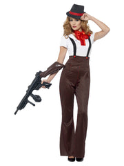Glam Gangster Costume, Black & Red - 1