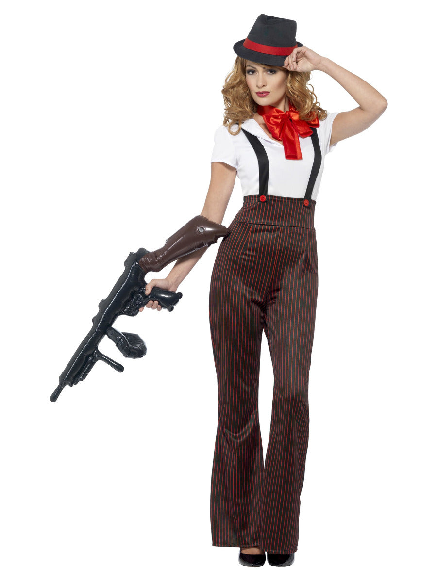 Glam Gangster Costume, Black & Red - 1