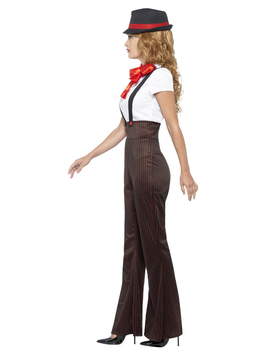 Glam Gangster Costume, Black & Red - 4