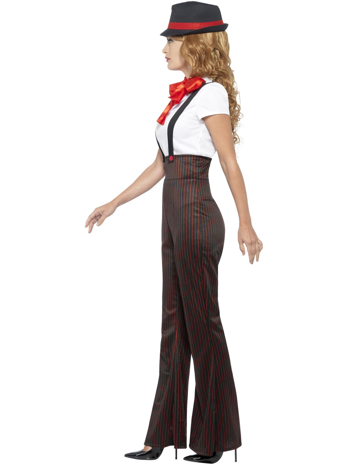 Glam Gangster Costume, Black & Red 3