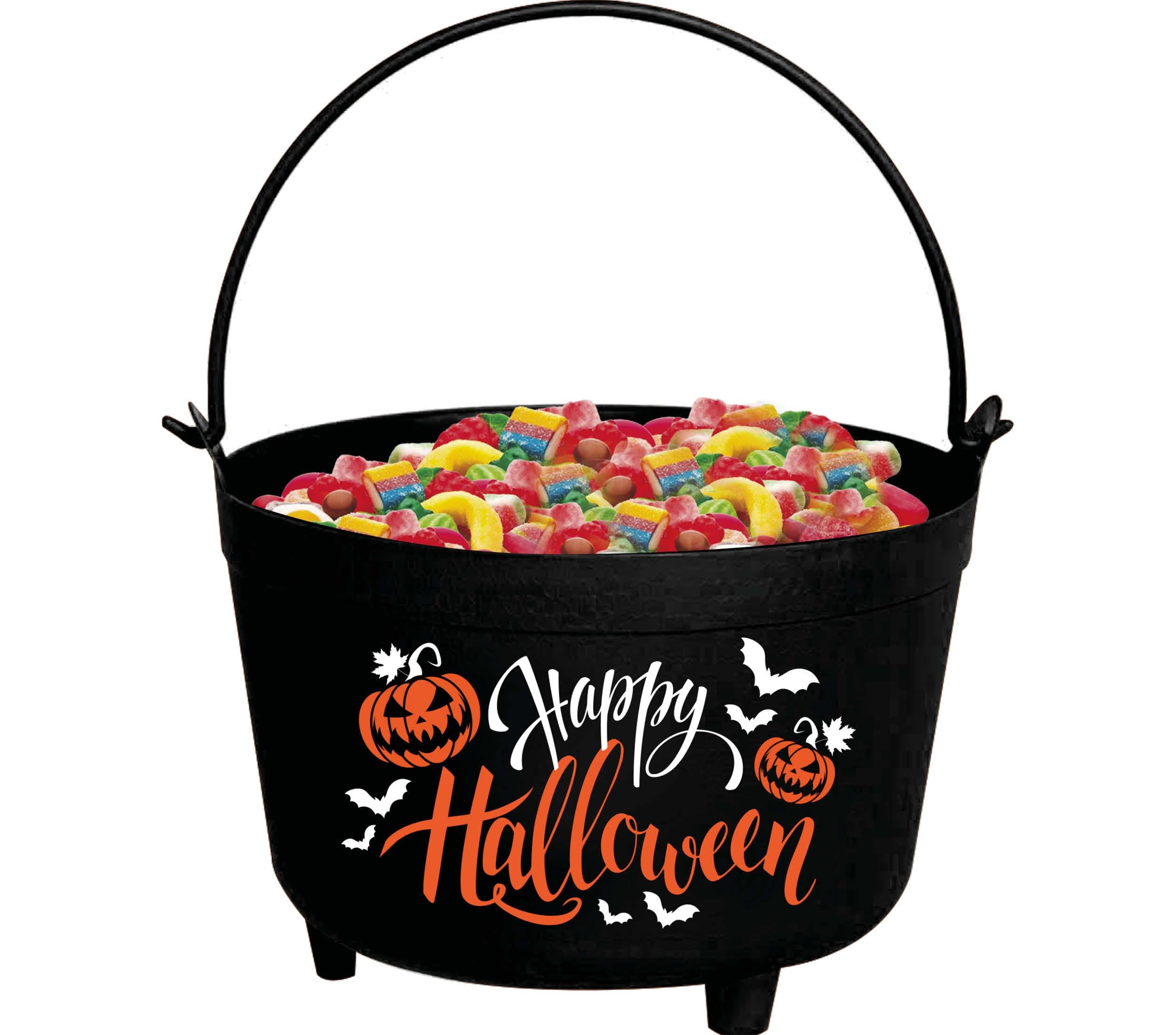 HAPPY HALLOWEEN CAULDRON, 24X23X15 CMS.