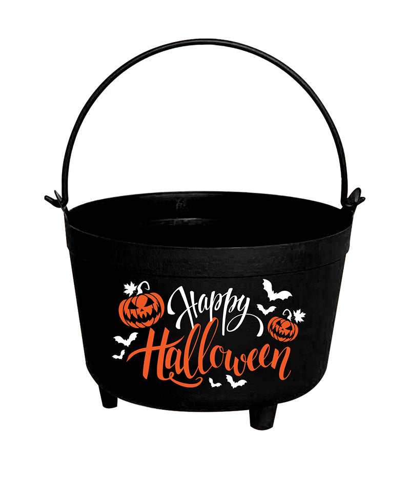 HAPPY HALLOWEEN CAULDRON, 24X23X15 CMS.