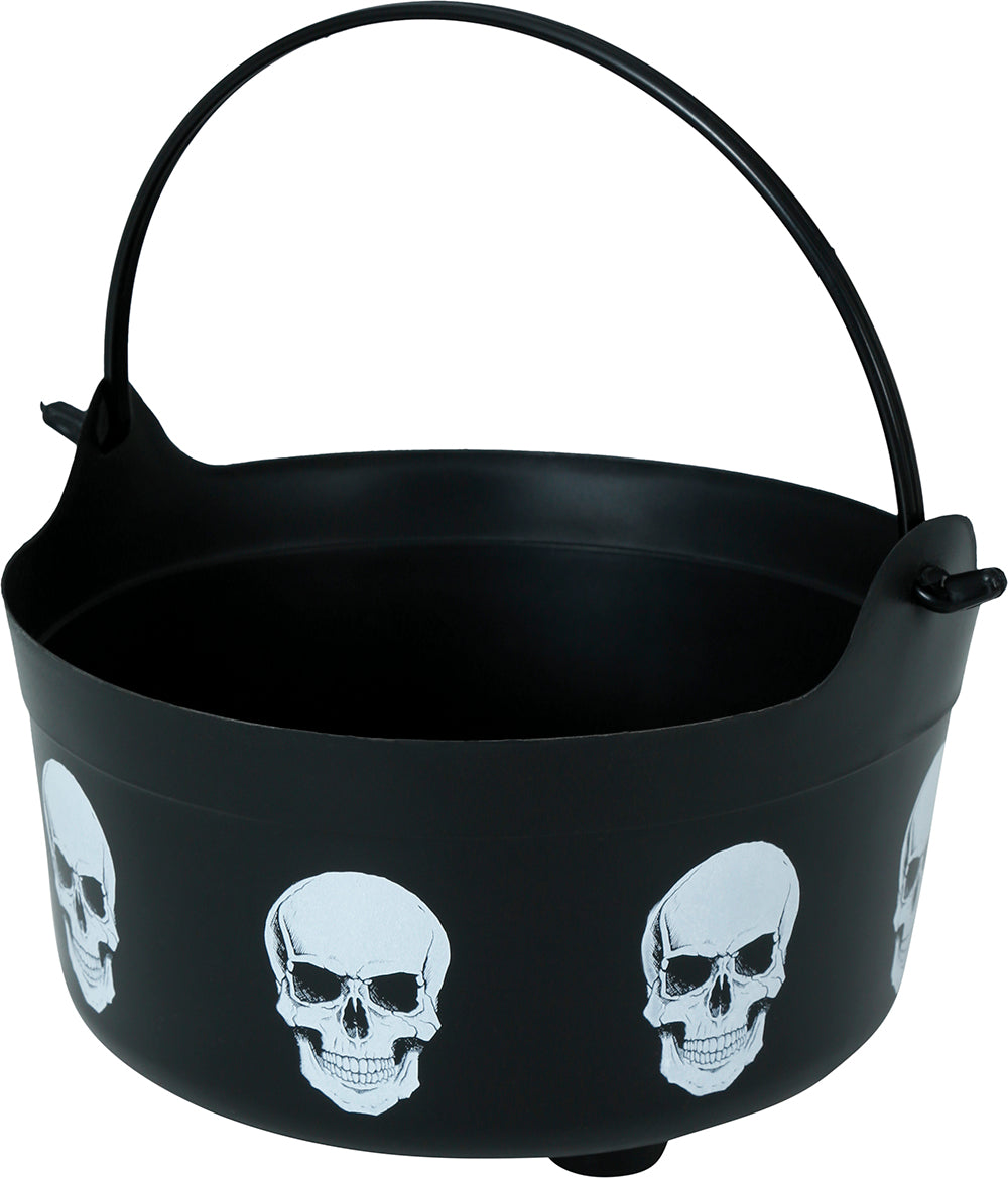 SKULLS CAULDRON, 24X23X15 CMS.
