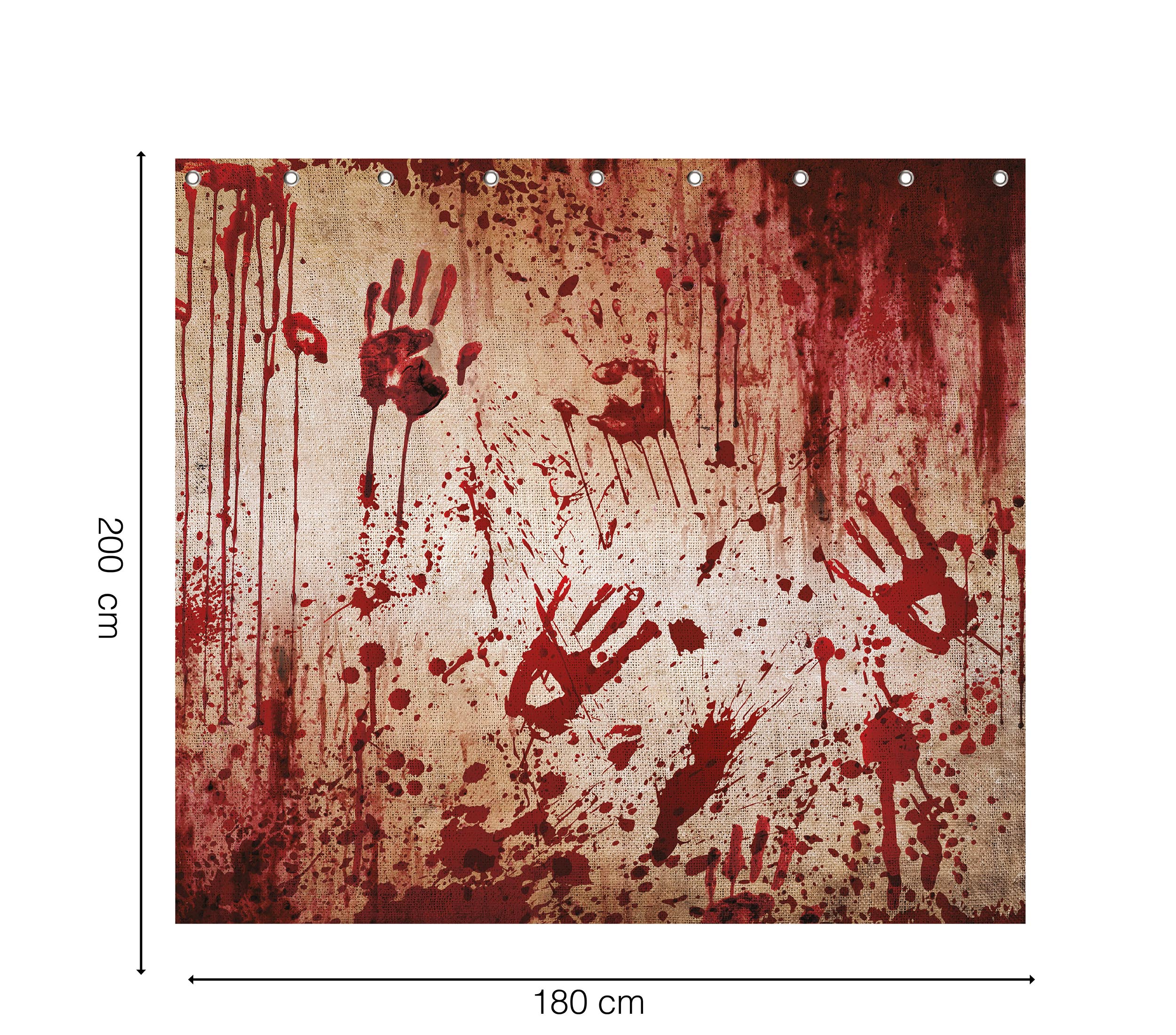 BLOODY SHOWER CURTAIN, 200X180 CMS