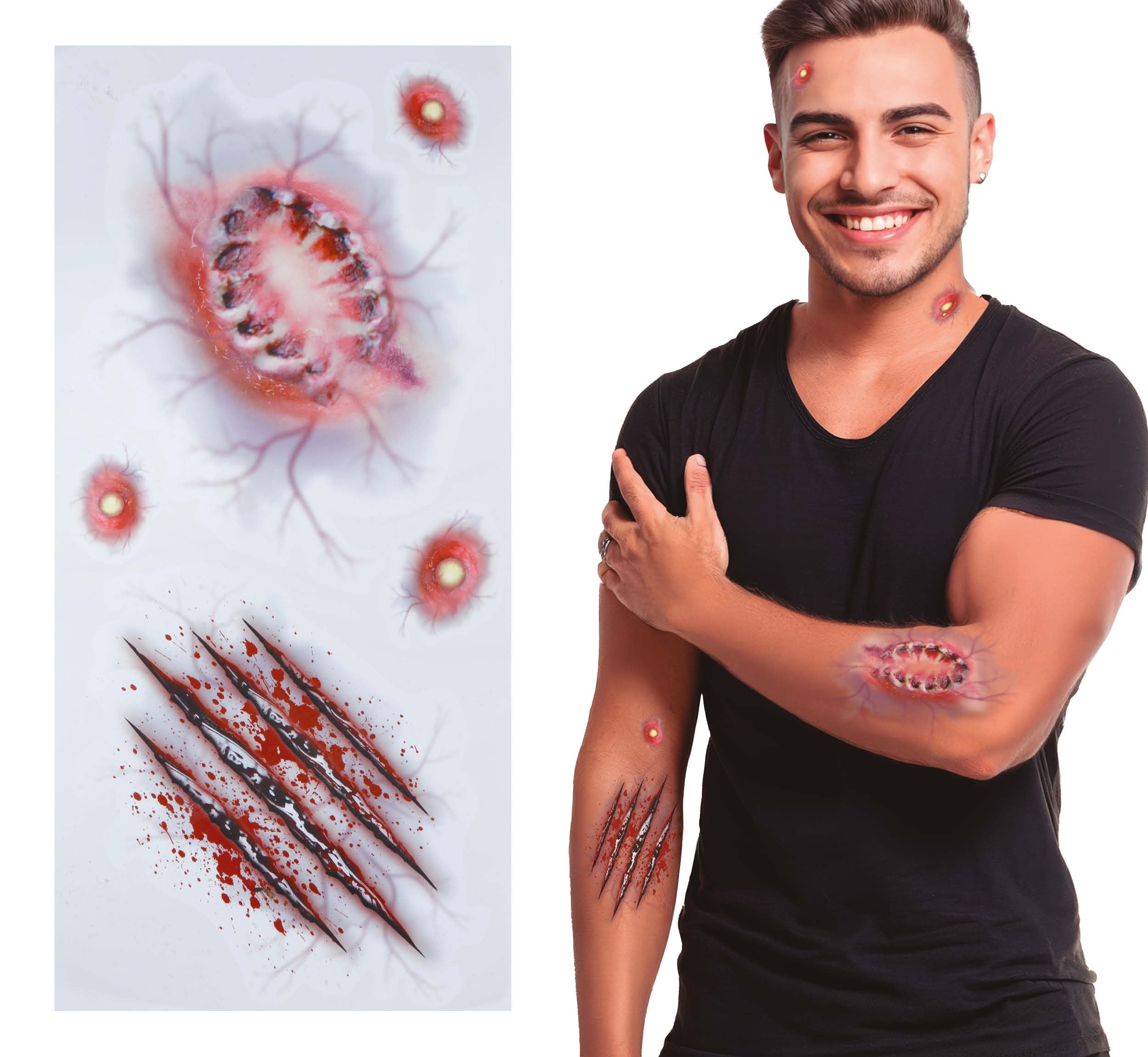 TATTOO ADHESIVES BITE WOUNDS, 30X14 CMS