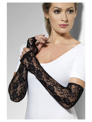 Gloves, Black - 1