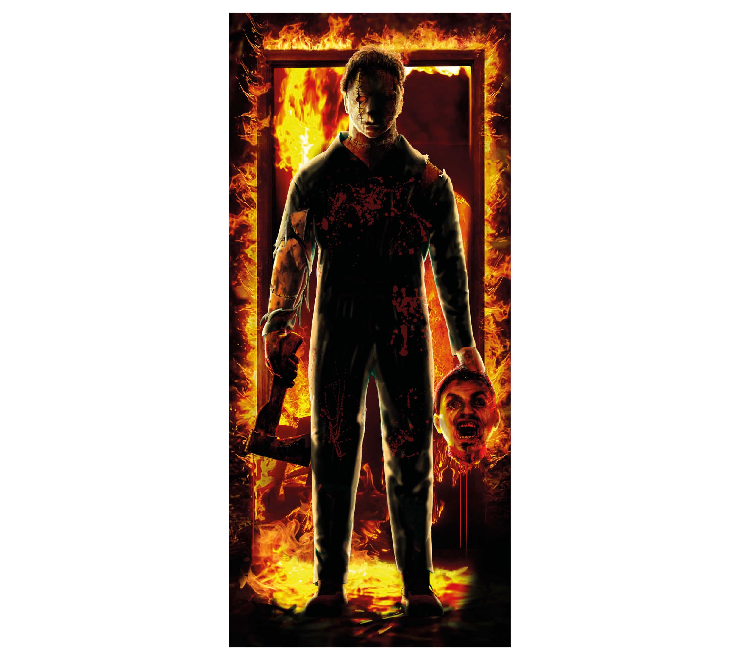 SCARY DOOR DECORATION, 80X180 CM