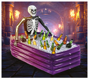 INFLATABLE FRIDGE SKELETON COFFIN, 100X35 CMS.