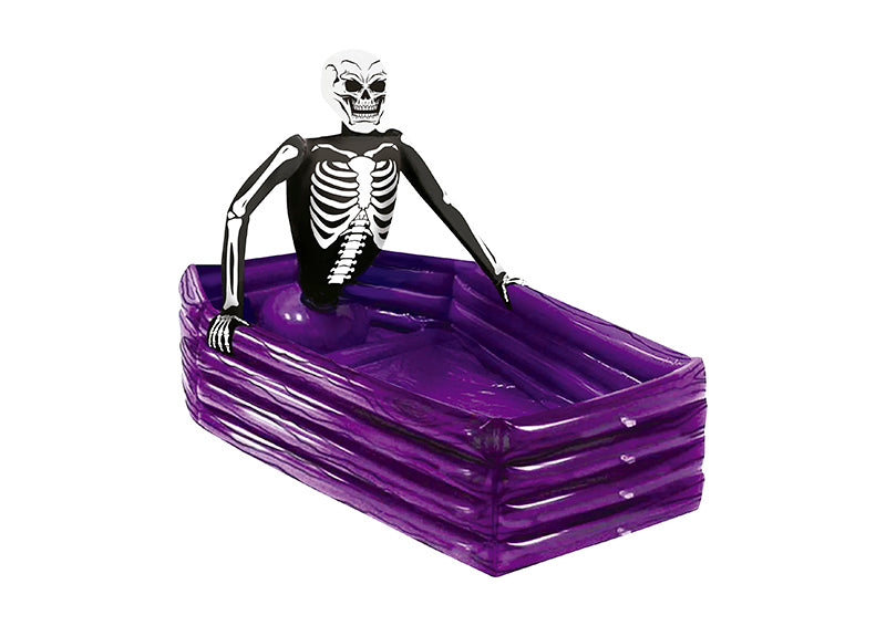 INFLATABLE FRIDGE SKELETON COFFIN, 100X35 CMS.