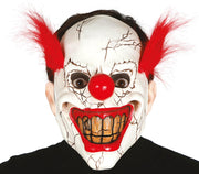 HORROR CLOWN MASK WITH HAIR LATEX