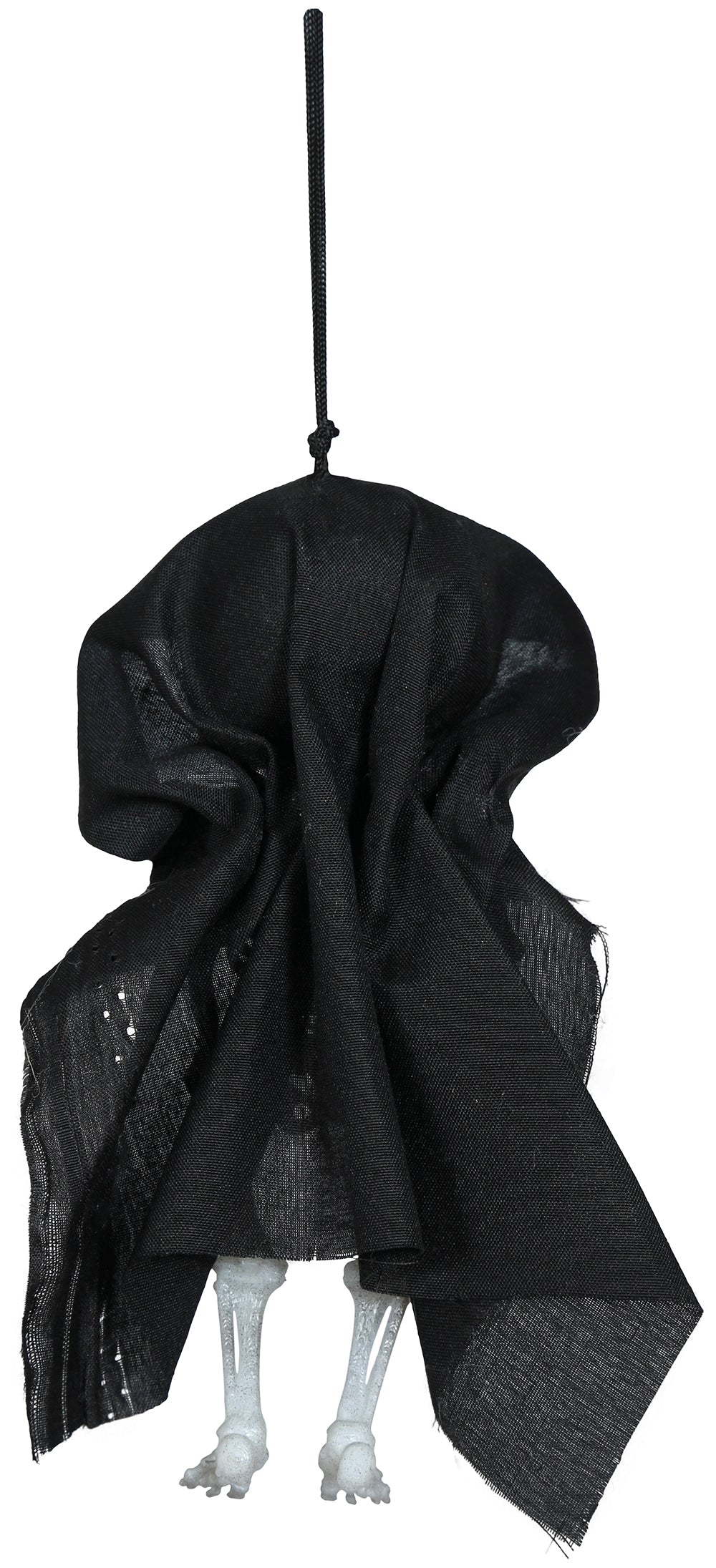 HANGING BIG HEAD SKELETON WITH HOOD 15 CM
