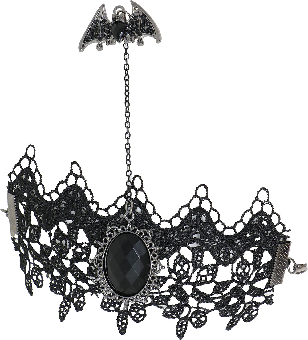 EMBROIDERED BRACELET AND BAT RING