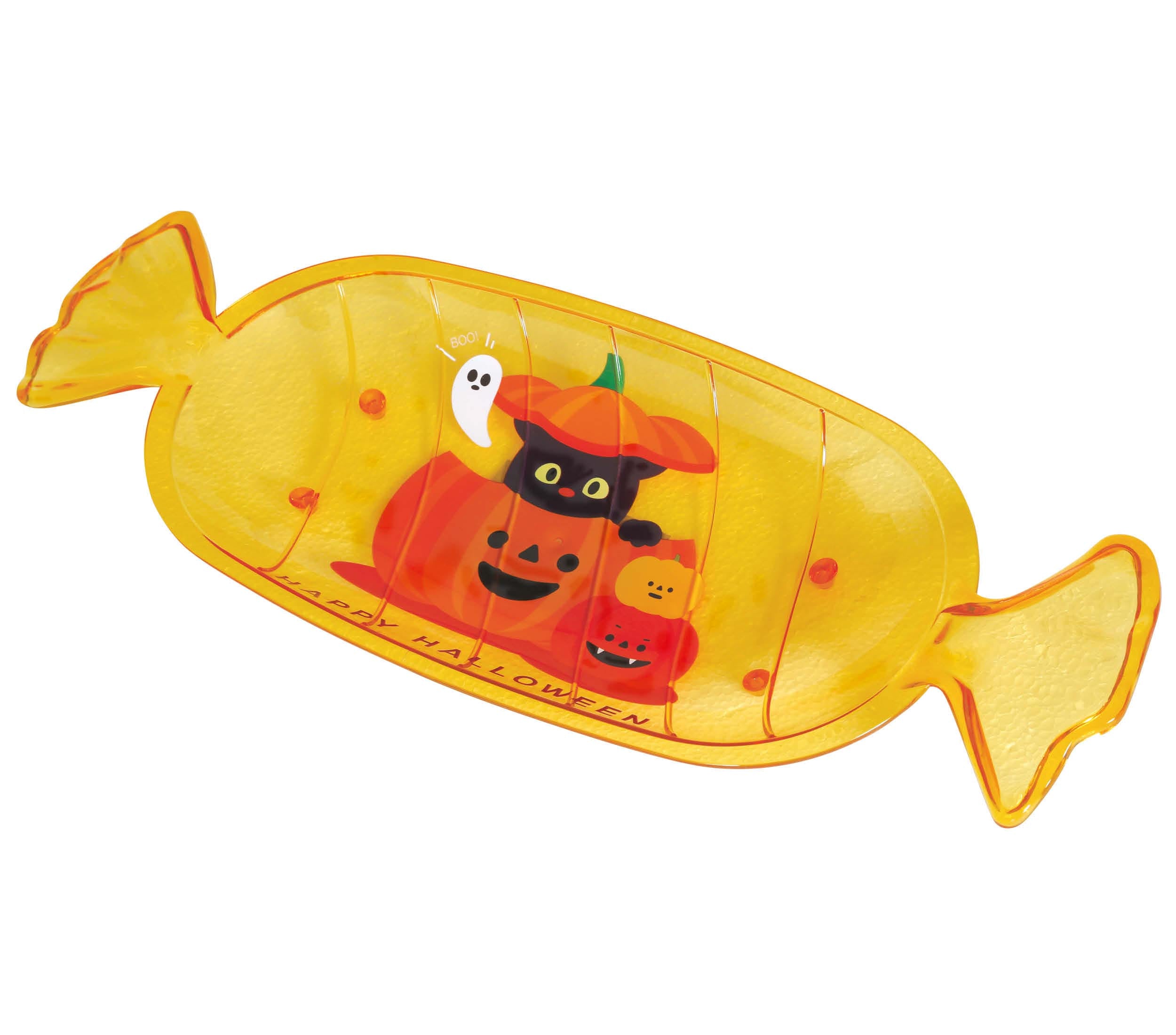 ORANGE HALLOWEEN CANDY BOWL, 34X13 CMS