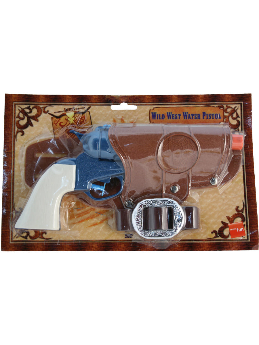 Western Water Pistol, Single Blue Gun, 25x13cm - 1