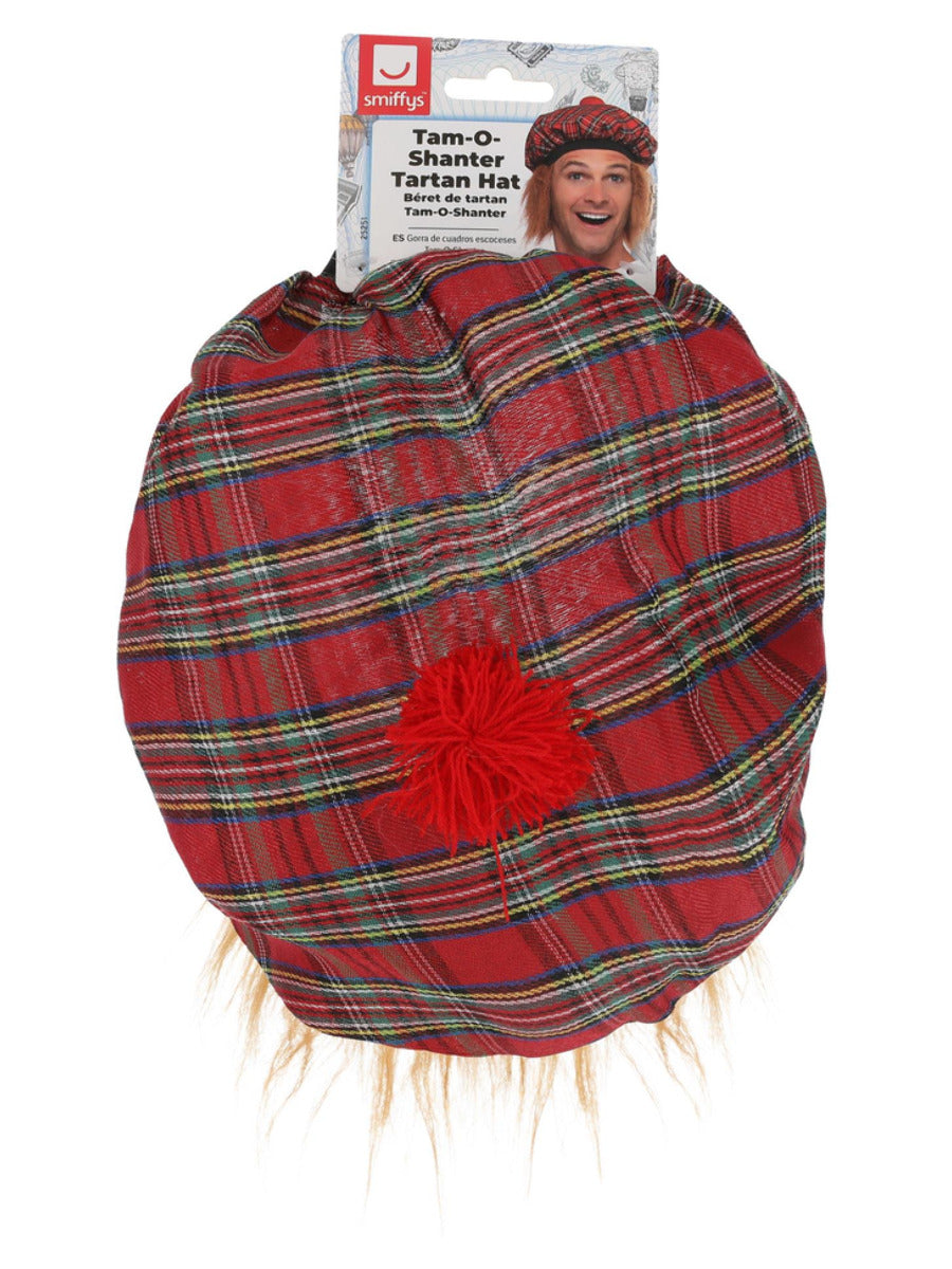 Tam-O-Shanter Tartan Hat, Red - 3