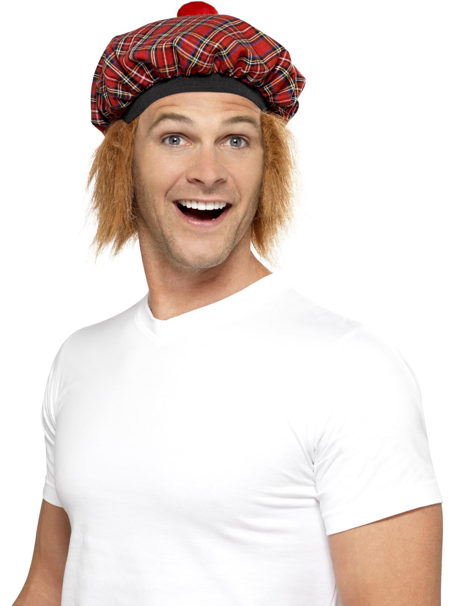 Tam-O-Shanter Tartan Hat, Red 1