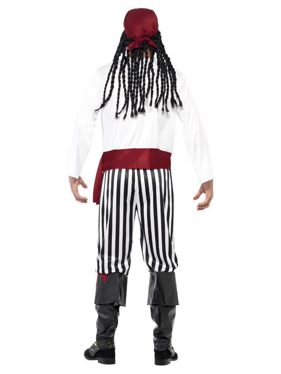 Pirate Man Costume, Black & White - 3