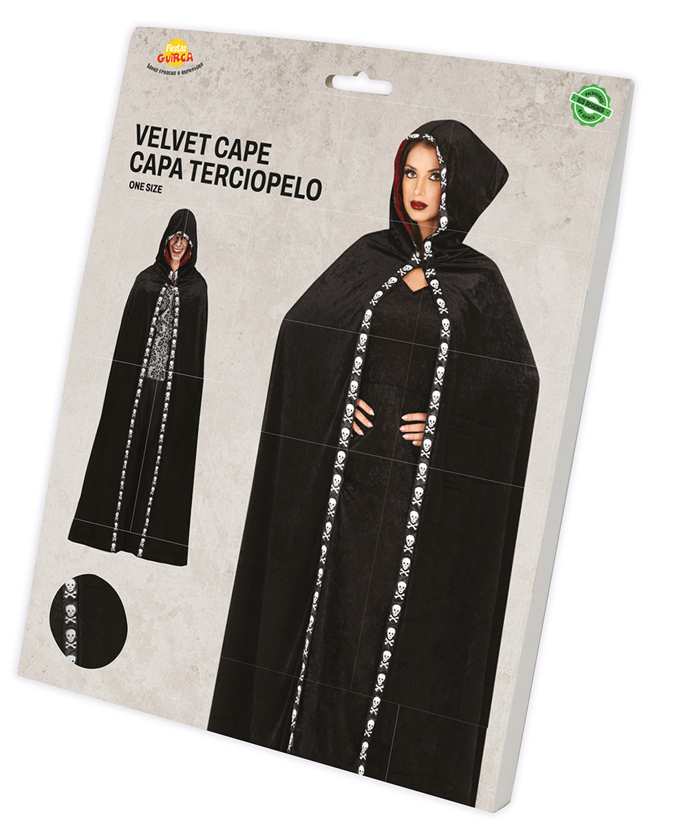 VELVET CAPE WITH HOOD 150 CMS