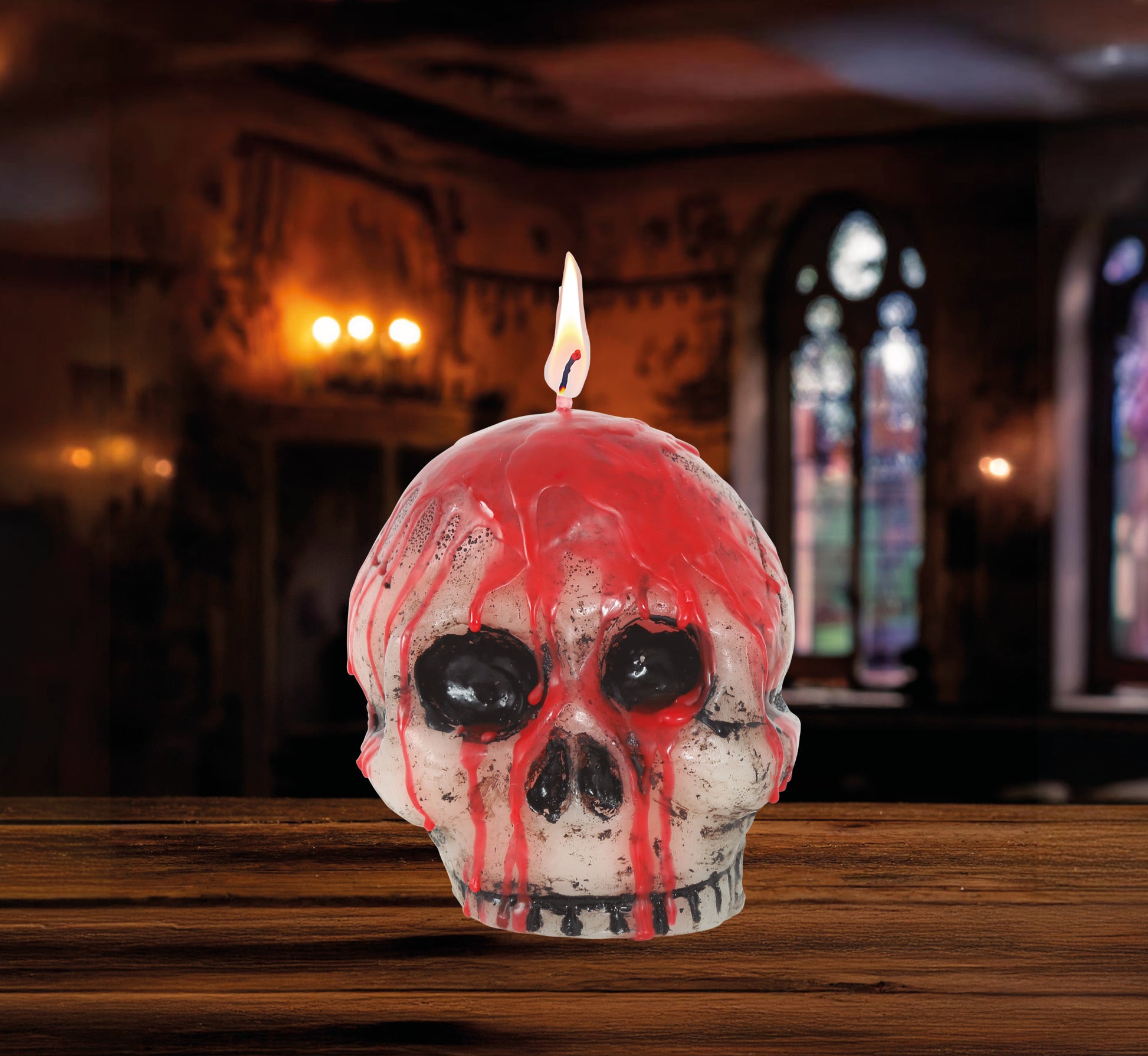 BLOODY SKULL CANDLE 10 CM
