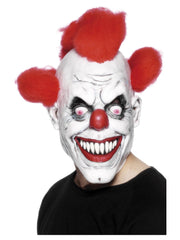 Clown 3/4 Latex Mask, Red & White - 1