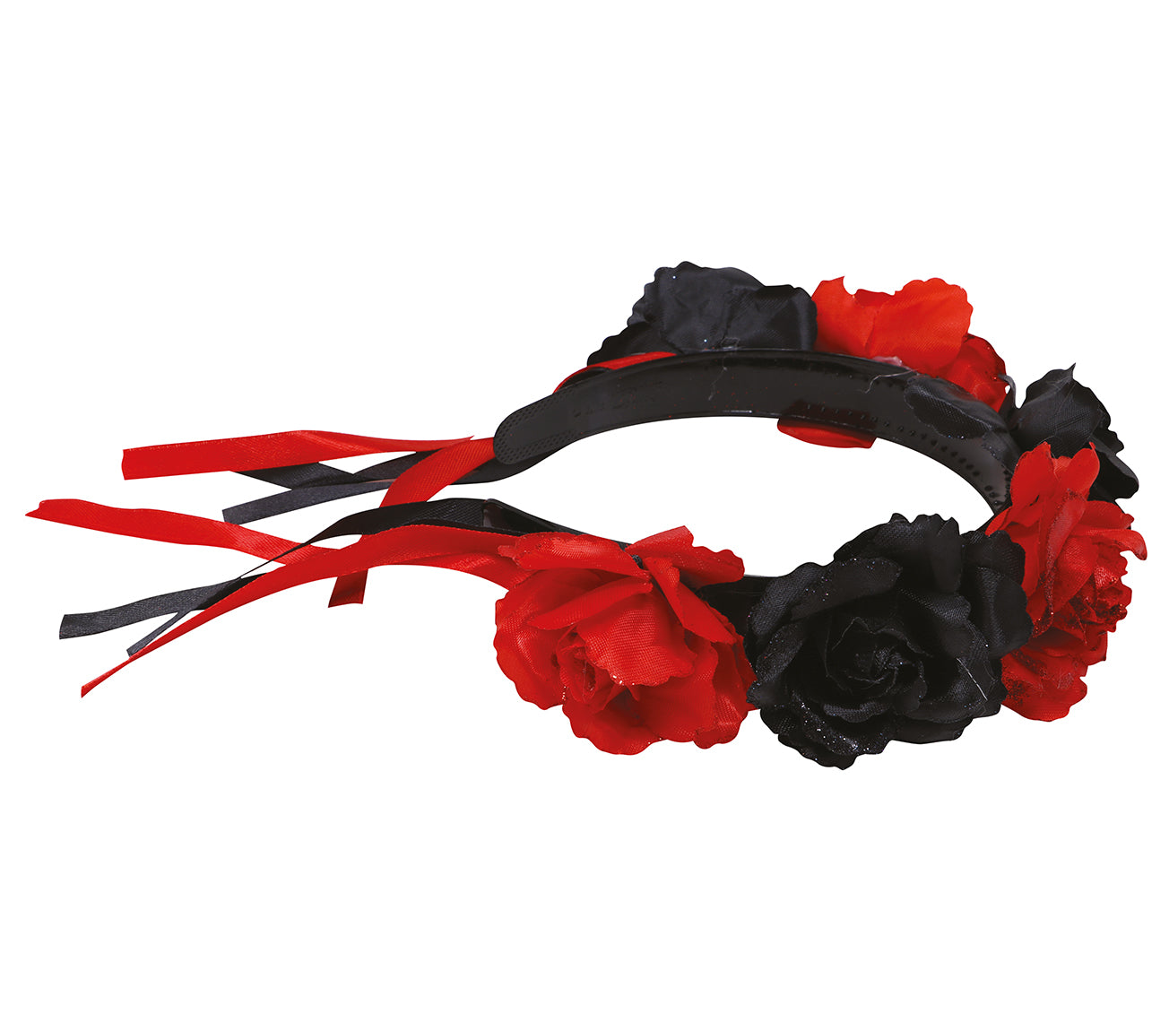 RED/BLACK FLOWERS TIARA