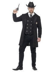 Curves Sheriff Costume, Black - 1