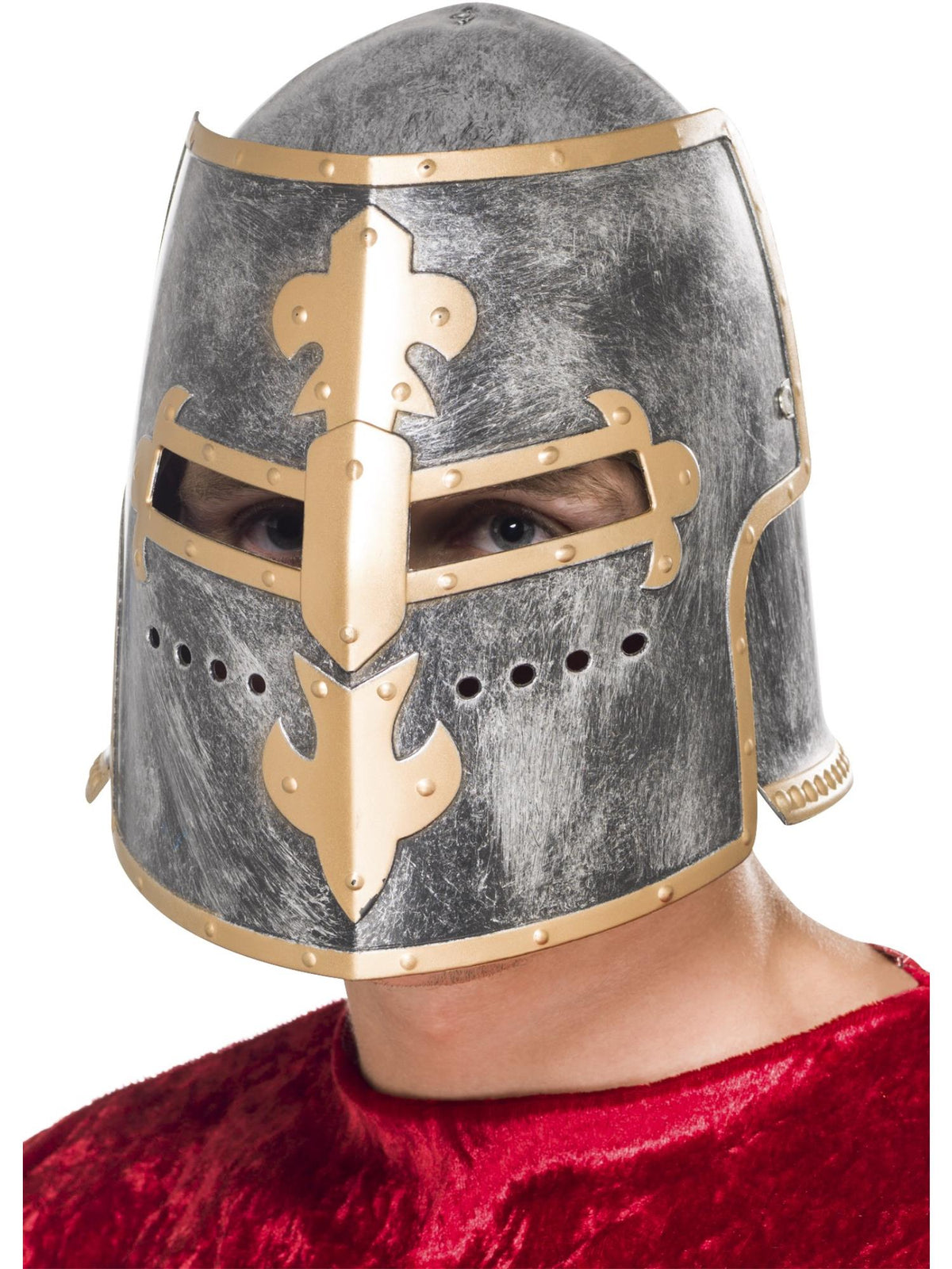 Medieval Crusader Helmet, Silver 1