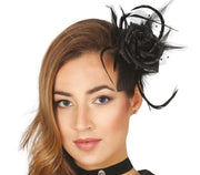 BLACK FLOWER HAIRCLIP