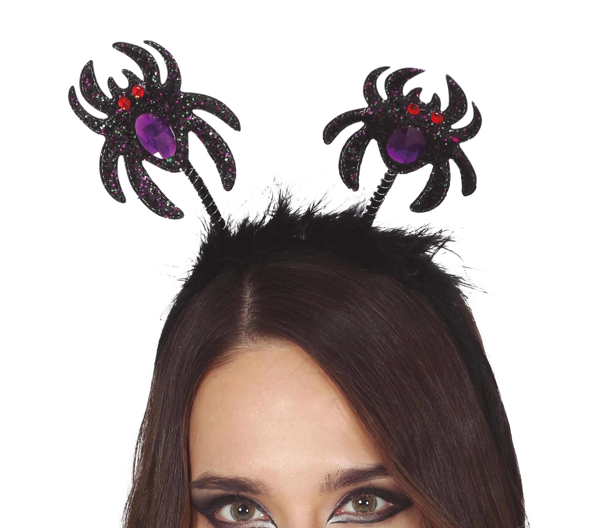 BLACK SPIDER GLITTER TIARA