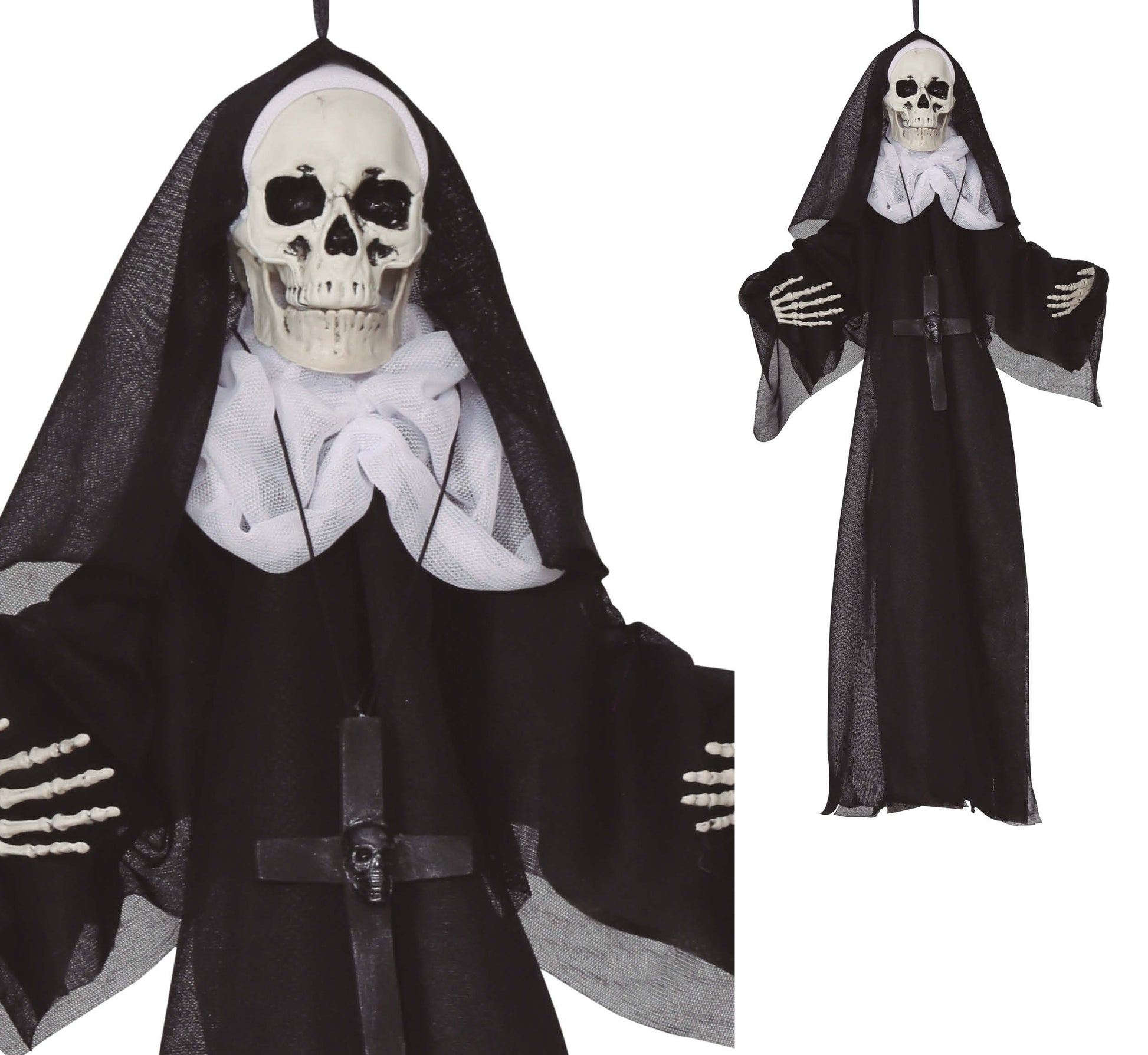 HANGING NUN SKELETON 50 CM