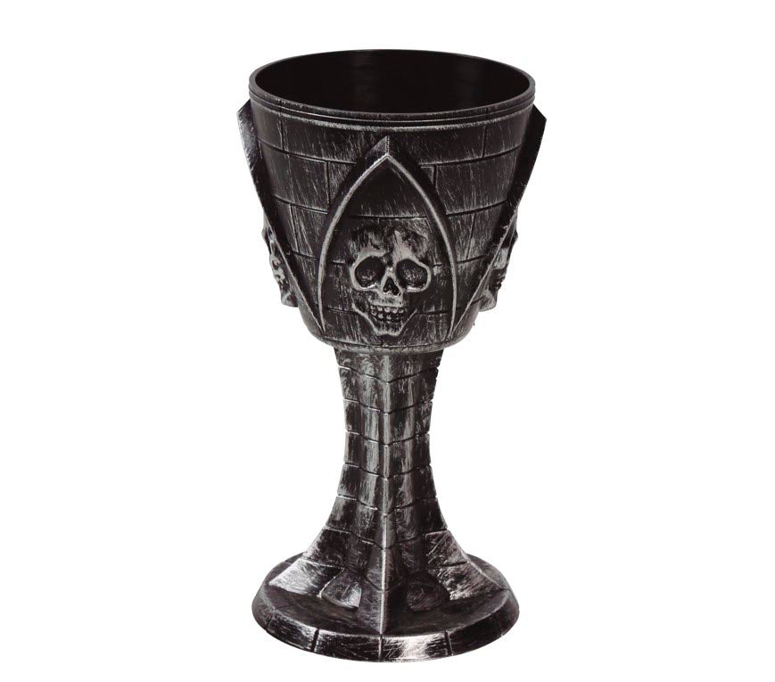 GOBLET WITH SKULL. 19 CM