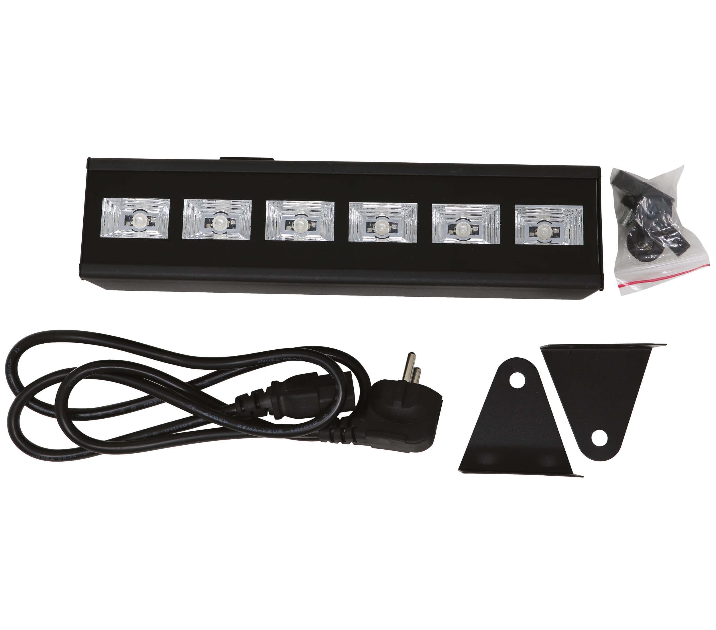 6 LED UV BLACK LIGHT, 6X3 W, INDOOR