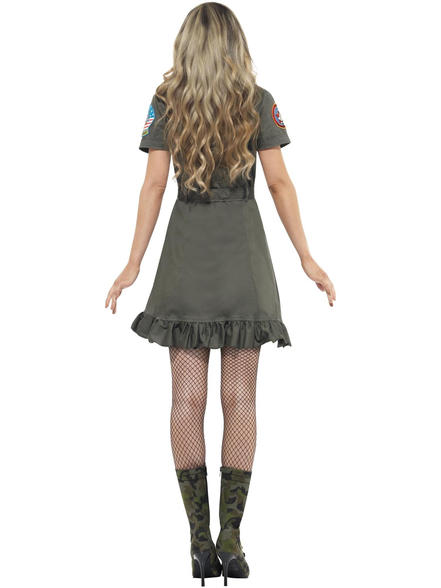 Top Gun Deluxe Ladies Costume, Green 2