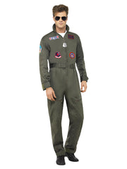 Top Gun Deluxe Male Costume, Green - 1