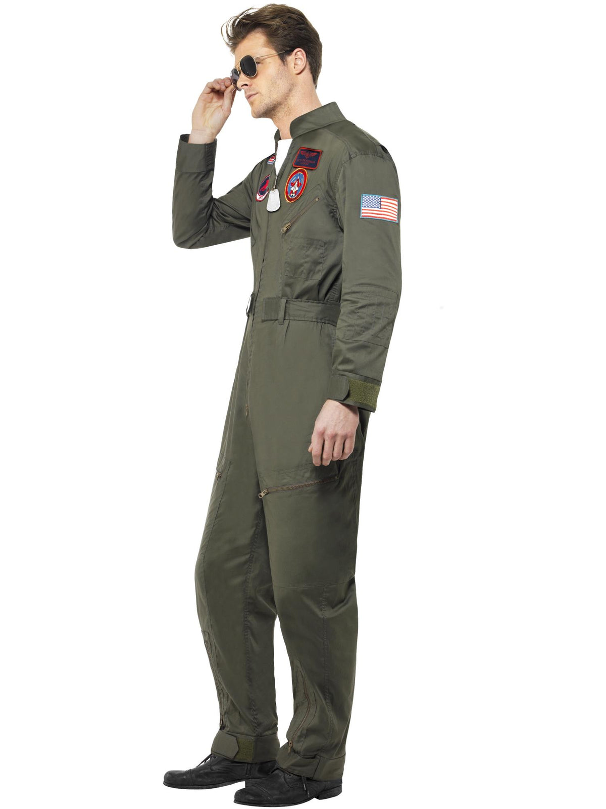 Top Gun Deluxe Male Costume, Green 3