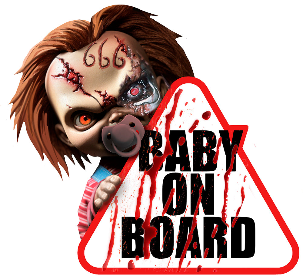 BABY ON BOARD HALLOWEEN CAR STICKER
