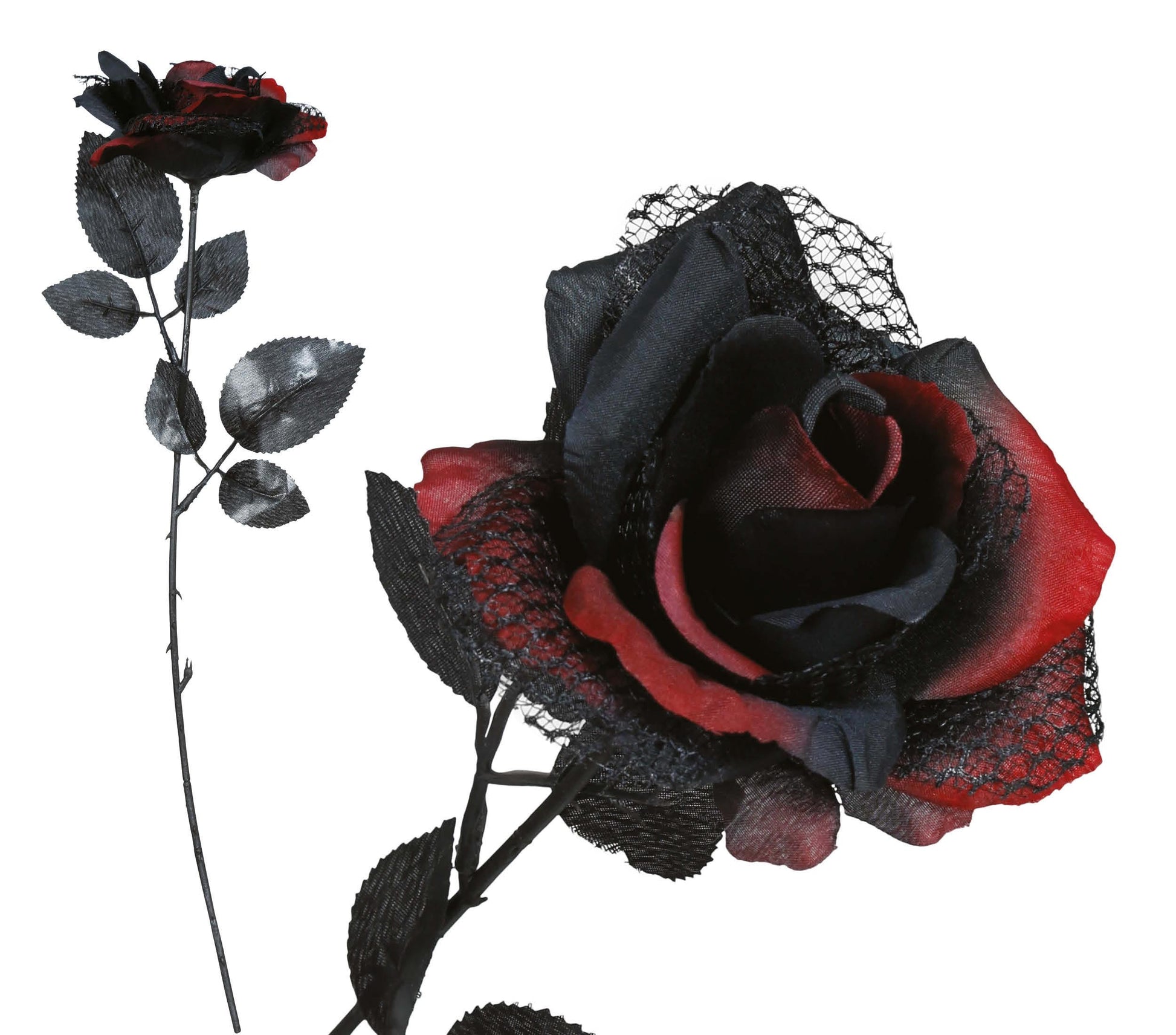 RED AND BLACK FLOWER, 40 CMS