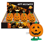 BOX OF 12 WIND-UP WALKING PUMPKINS, 5,5 CM