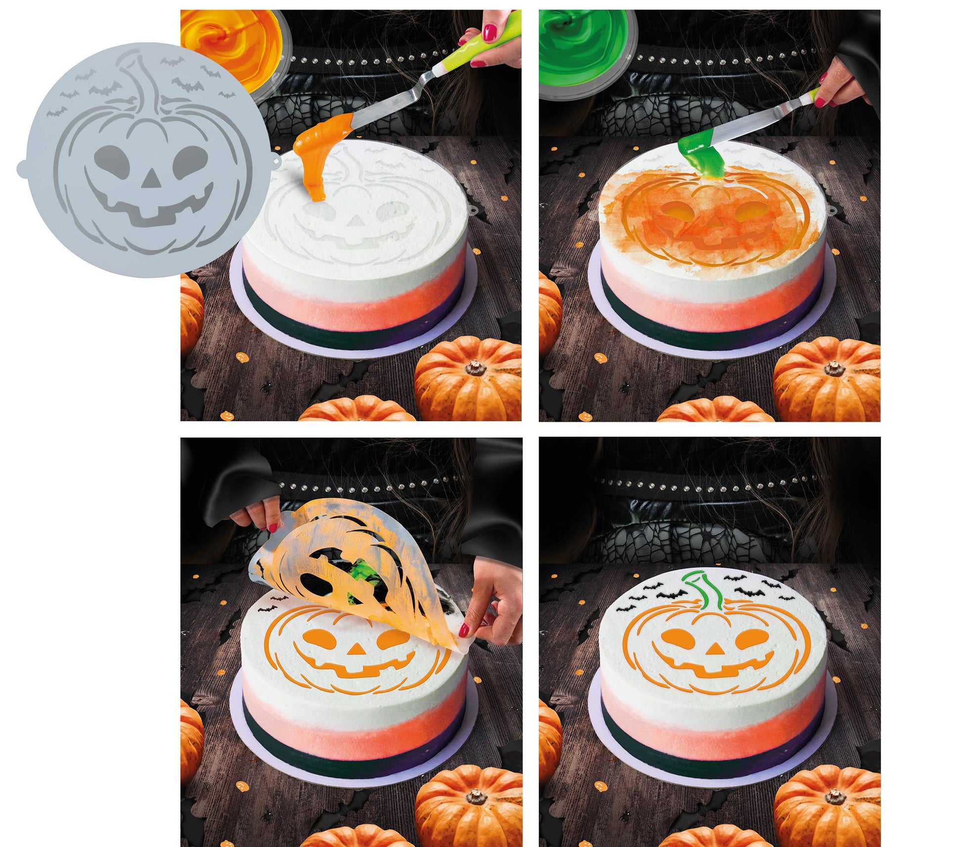 DEC. STICKER CAKES, 25 CM