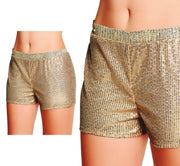 GOLD SEQUIN SHORTS, ADULTS, 42-44 (L)