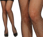 TIGHTS SMALL MESH WITH RHINESTONES