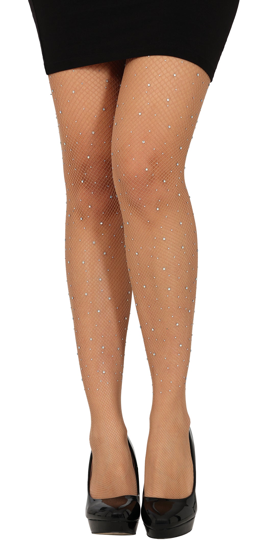 TIGHTS SMALL MESH WITH RHINESTONES