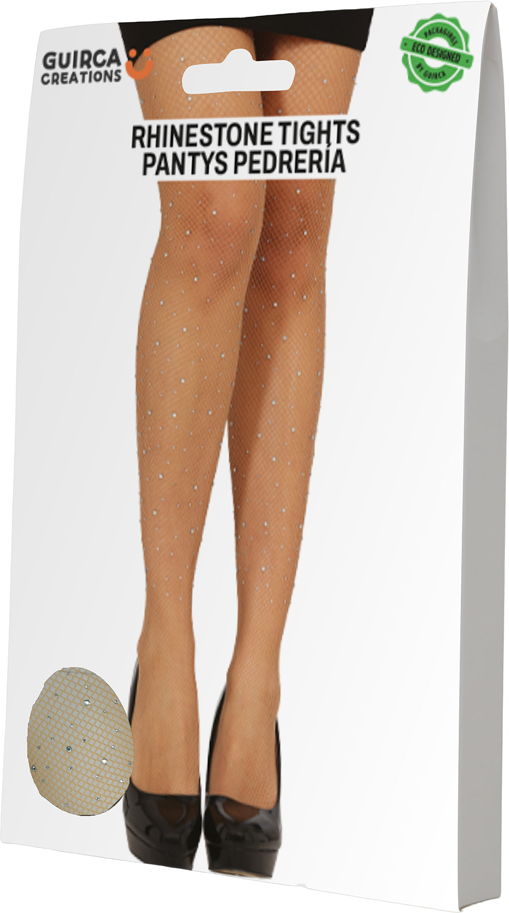 TIGHTS SMALL MESH WITH RHINESTONES