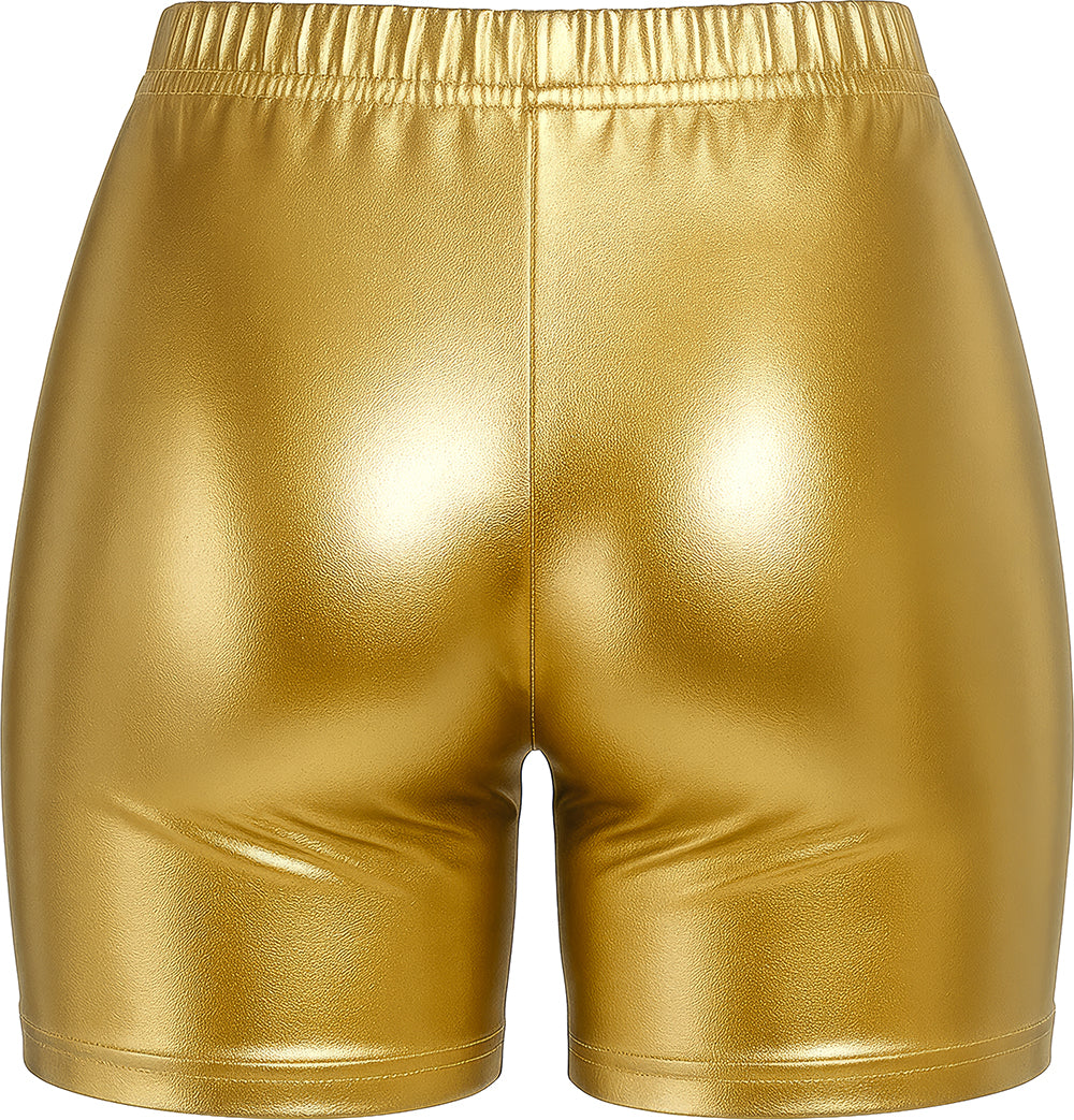 METALLIC SHORTS GOLD