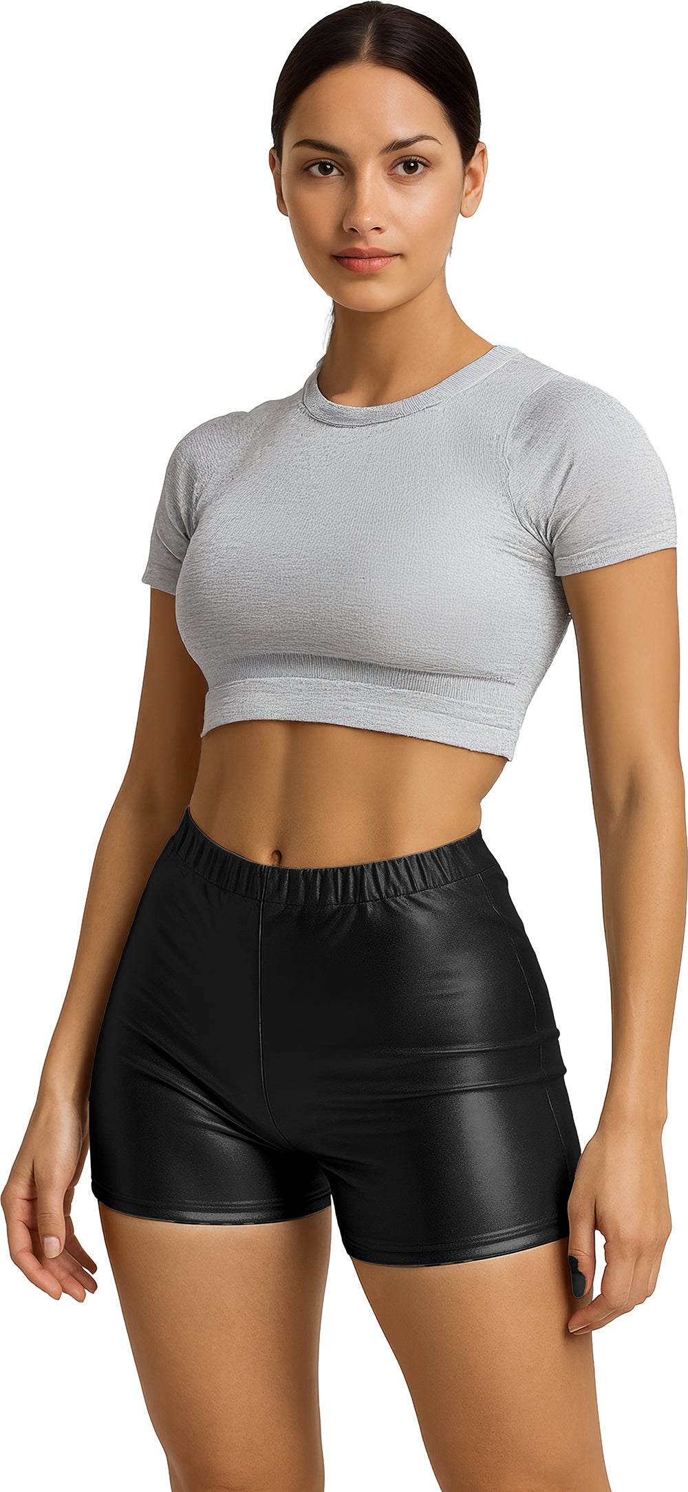 METALLIC SHORTS BLACK