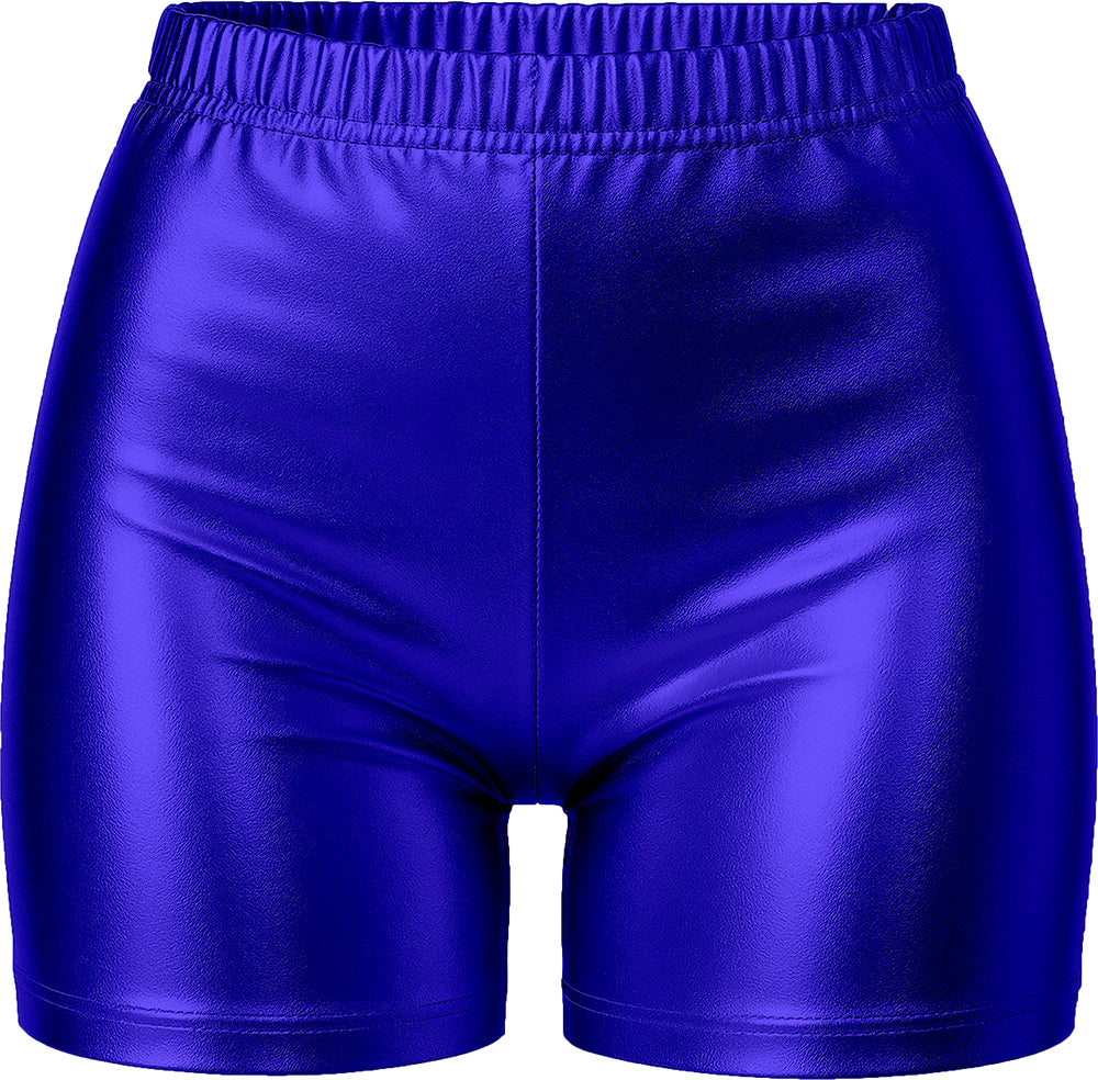 METALLIC SHORTS BLUE