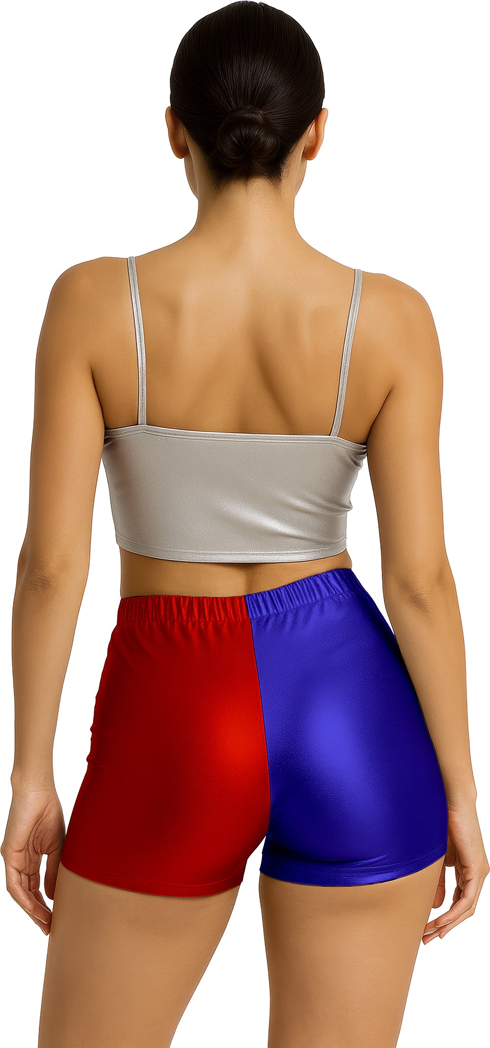METALLIC SHORTS RED/BLUE