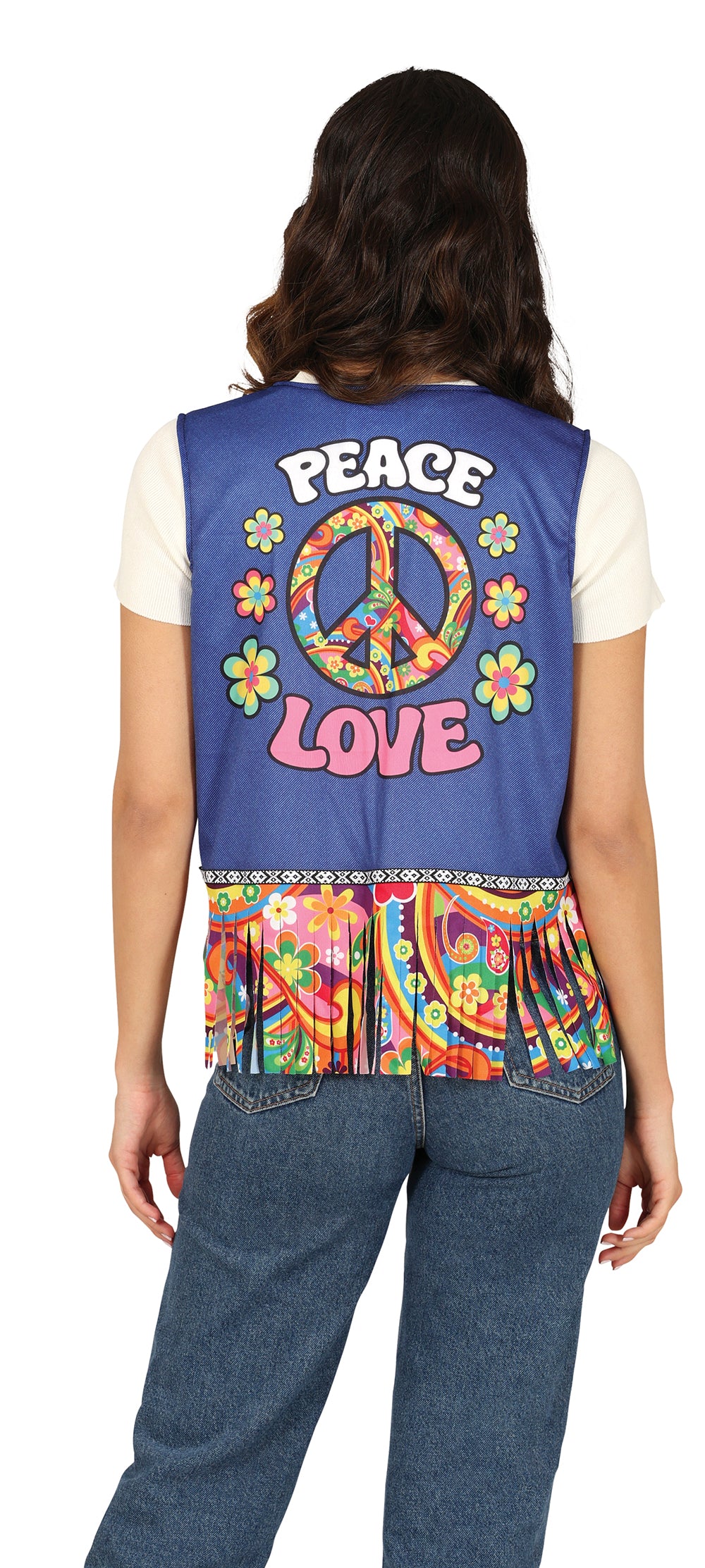 PEACE & LOVE HIPPIE VEST, ADULTS
